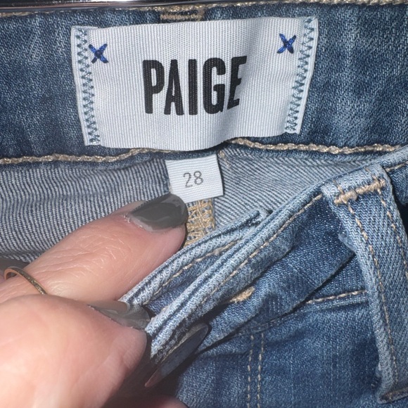 PAIGE Verdugo Crop Skinny Jeans | Distressed Knees | Size 28 - Picture 2 of 8